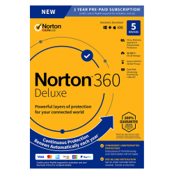 Norton 360 Deluxe | 5-Devices - 1Year | 50Gb Cloud Storage - Digital Zone