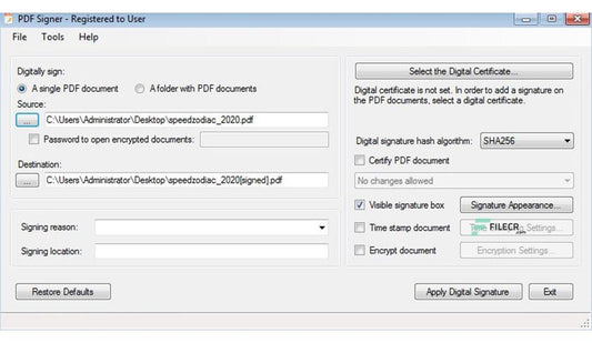 Pdf signer