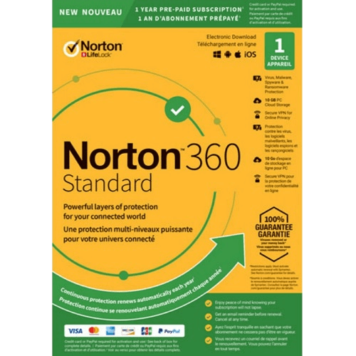 Norton 360 Standard - 1-Year / 1-Device Mac or PC - Digital Zone